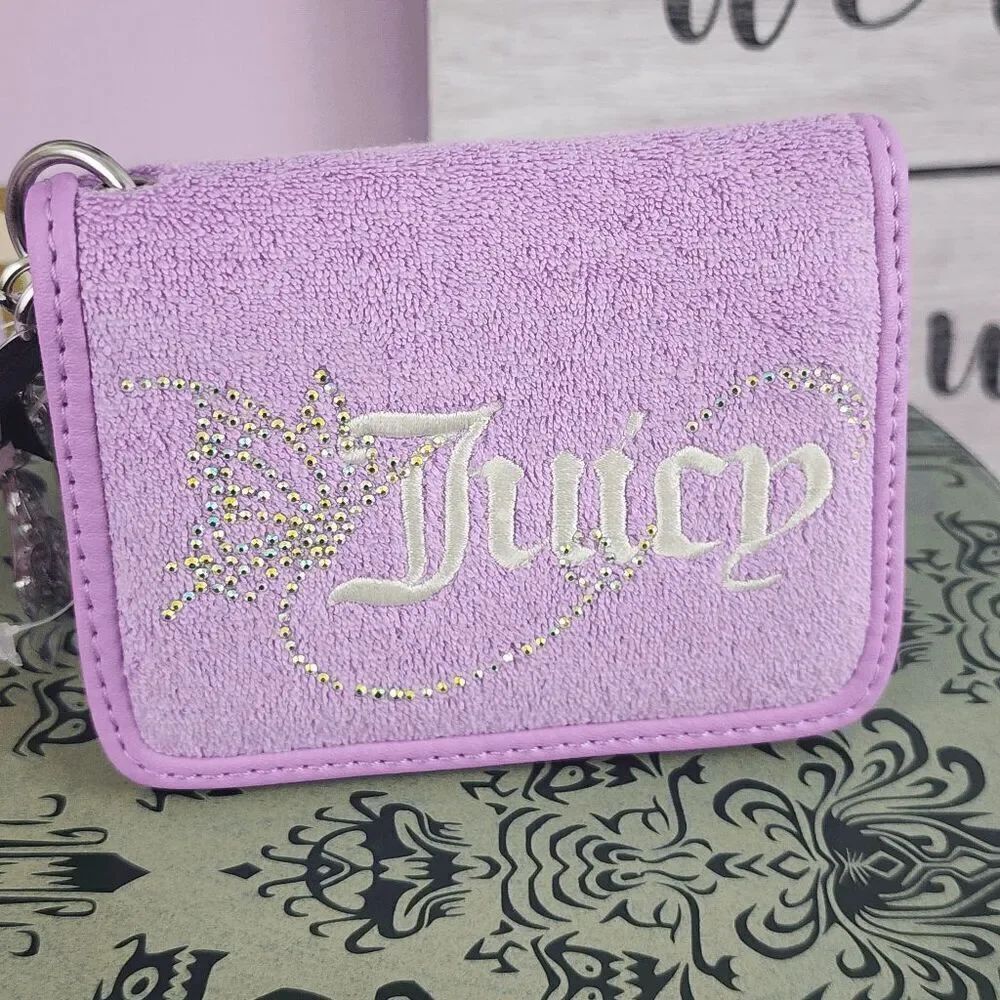 💖 NWT Juicy Couture Violet Card Case Key Fob #7248 💖